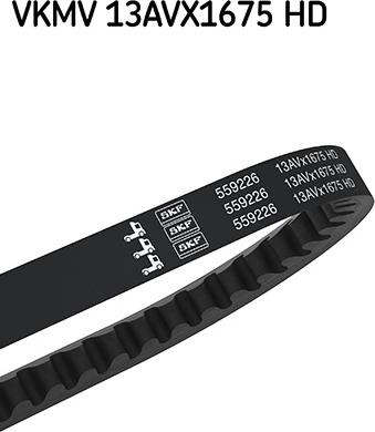 SKF VKMV 13AVX1675 HD - Curea transmisie aaoparts.ro