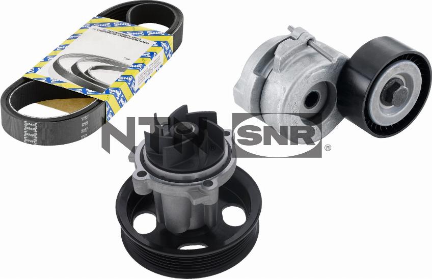 SNR KAP853.110 - Pompa apa + Set curea transmisie cu caneluri aaoparts.ro