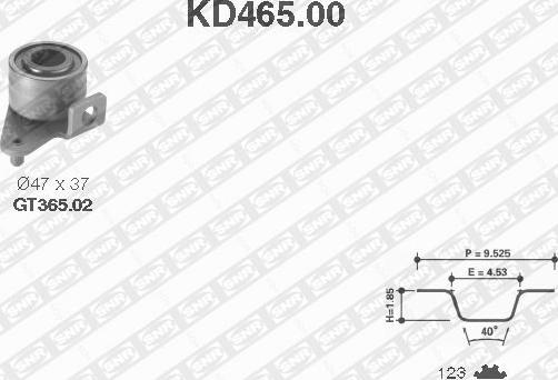 SNR KD465.00 - Set curea de distributie aaoparts.ro