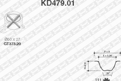 SNR KD479.01 - Set curea de distributie aaoparts.ro