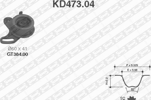 SNR KD473.04 - Set curea de distributie aaoparts.ro