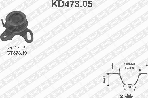 SNR KD473.05 - Set curea de distributie aaoparts.ro
