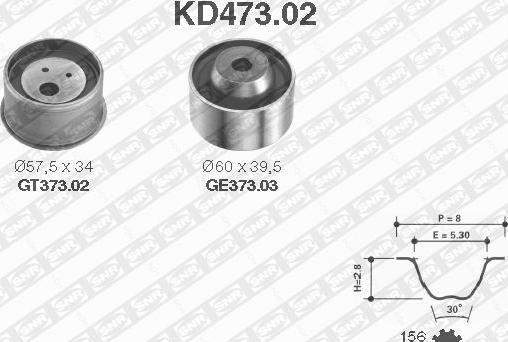 SNR KD473.02 - Set curea de distributie aaoparts.ro