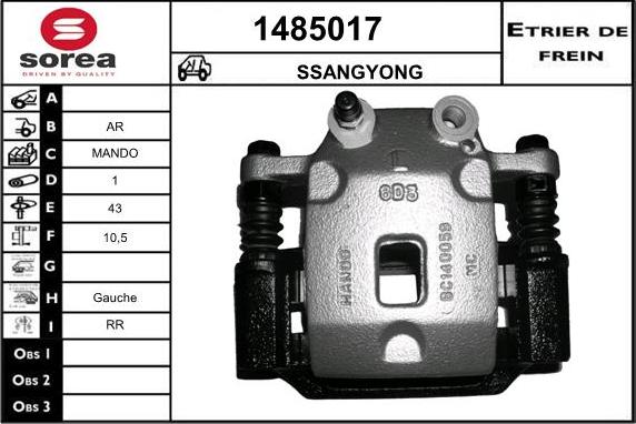 SNRA 1485017 - Etrier frana aaoparts.ro