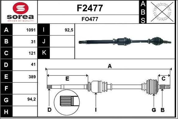 SNRA F2477 - Planetara aaoparts.ro