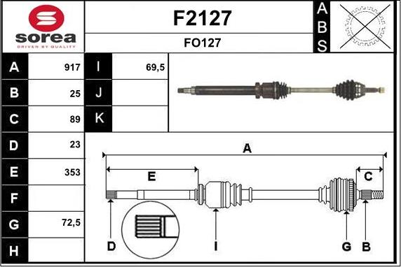 SNRA F2127 - Planetara aaoparts.ro