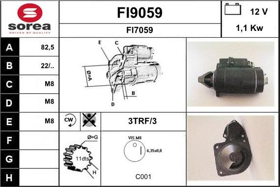SNRA FI9059 - Starter aaoparts.ro
