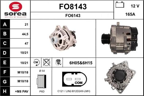 SNRA FO8143 - Generator / Alternator aaoparts.ro