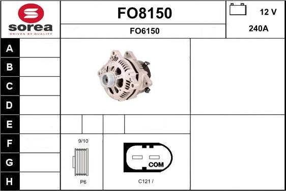 SNRA FO8150 - Generator / Alternator aaoparts.ro