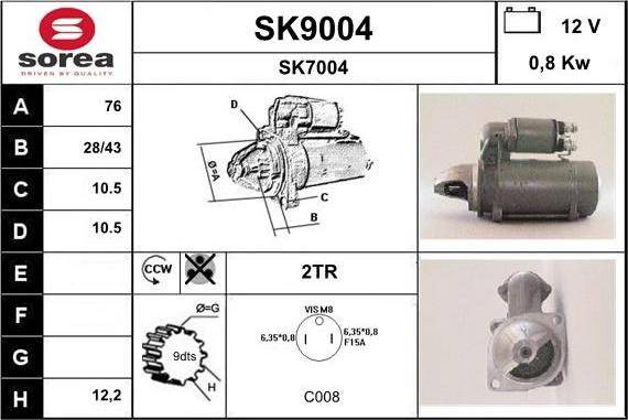 SNRA SK9004 - Starter aaoparts.ro