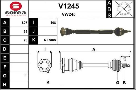 SNRA V1245 - Planetara aaoparts.ro