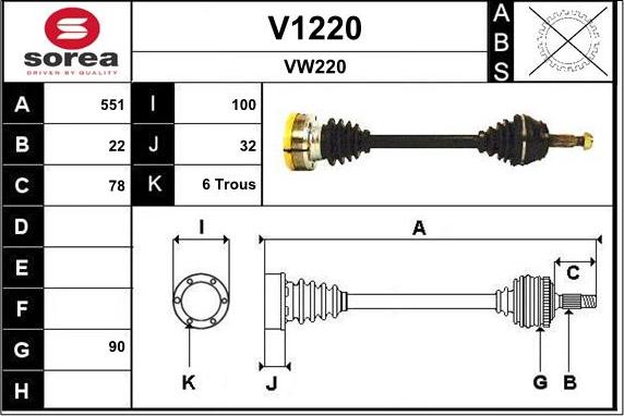 SNRA V1220 - Planetara aaoparts.ro