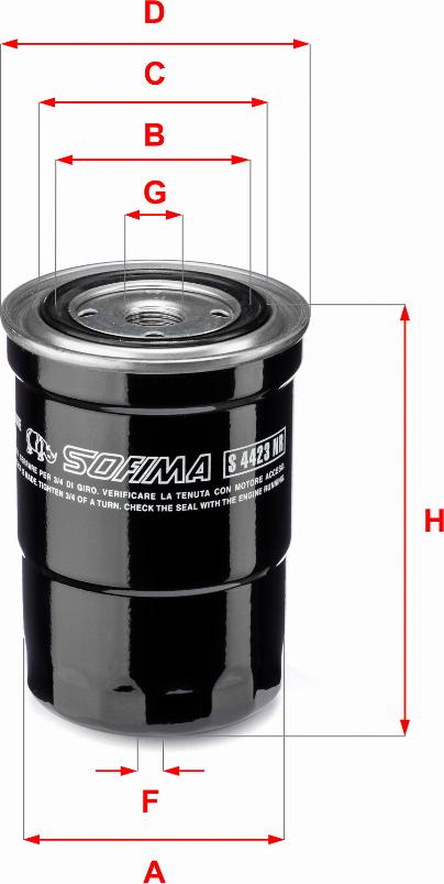 Sofima S 4423 NR - Filtru combustibil aaoparts.ro