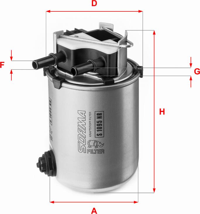 Sofima S 1095 NR - Filtru combustibil aaoparts.ro