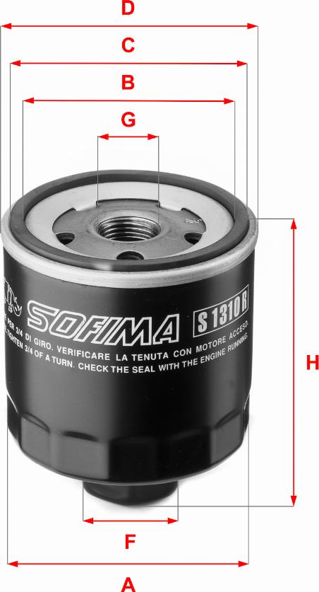 Sofima S 1310 R - Filtru ulei aaoparts.ro