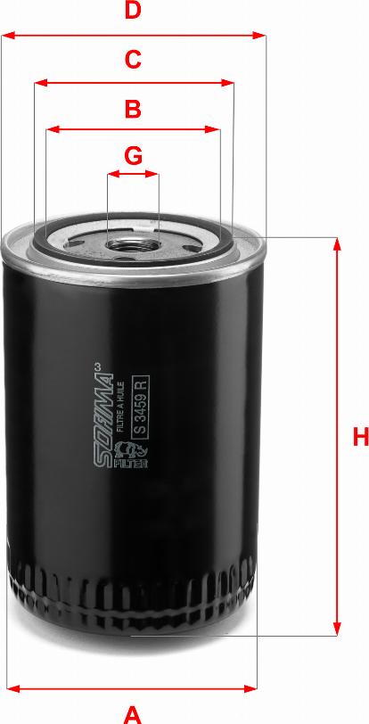 Sofima S 3459 R - Filtru ulei aaoparts.ro
