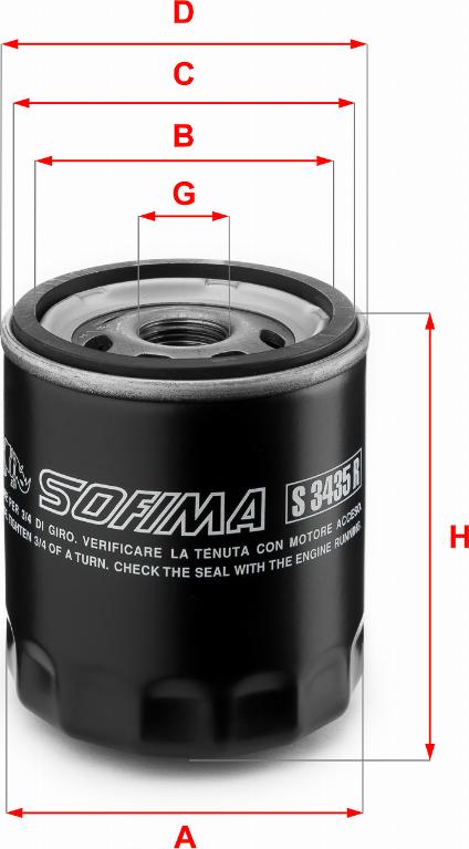 Sofima S 3435 R - Filtru ulei aaoparts.ro