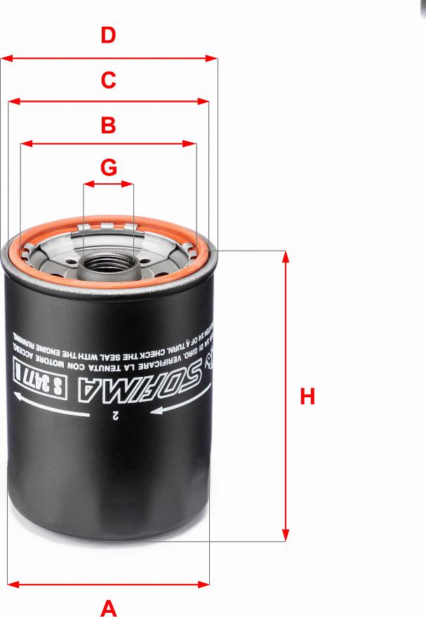 Sofima S 3477 R - Filtru ulei aaoparts.ro