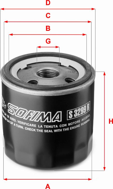 Sofima S 3299 R - Filtru ulei aaoparts.ro