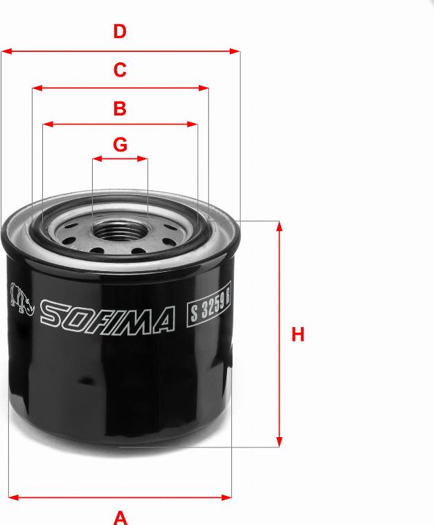 Sofima S 3259 R - Filtru ulei aaoparts.ro