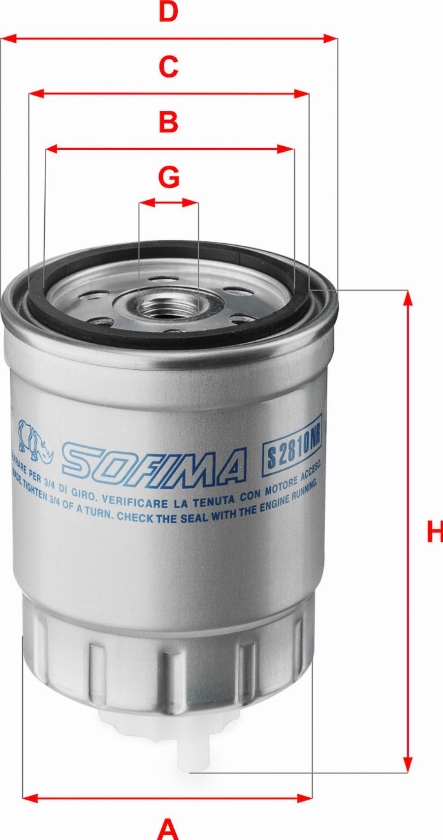 Sofima S 2810 NR - Filtru combustibil aaoparts.ro