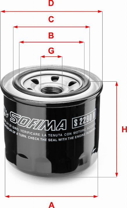 Sofima S 2290 R - Filtru ulei aaoparts.ro