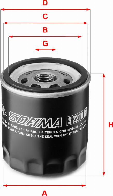 Sofima S 2210 R - Filtru ulei aaoparts.ro