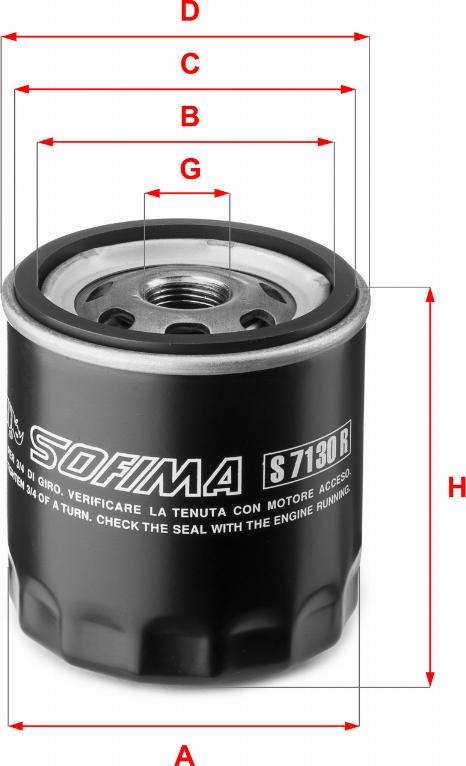 Sofima S 7130 R - Filtru ulei aaoparts.ro