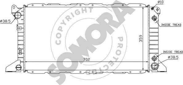 Somora 094240A - Radiator, racire motor aaoparts.ro