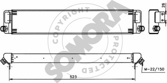 Somora 095065D - Radiator ulei, ulei motor aaoparts.ro