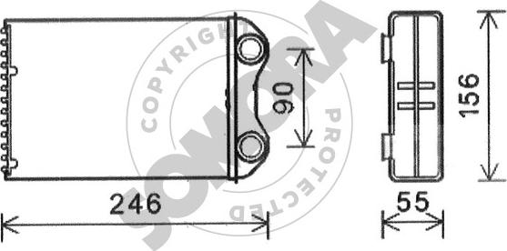 Somora 040050 - Schimbator caldura, incalzire habitaclu aaoparts.ro