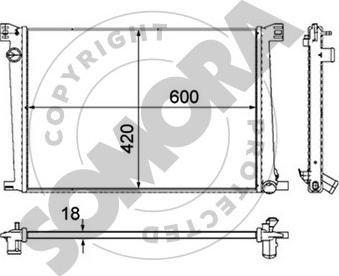 Somora 040140 - Radiator, racire motor aaoparts.ro