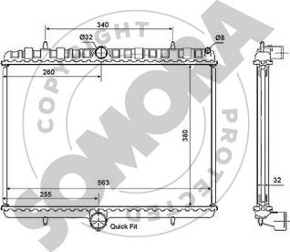 Somora 085240 - Radiator, racire motor aaoparts.ro