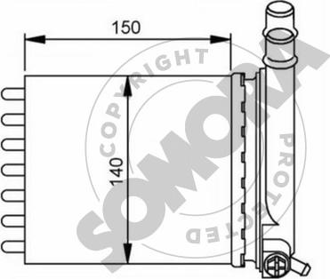 Somora 085250A - Schimbator caldura, incalzire habitaclu aaoparts.ro