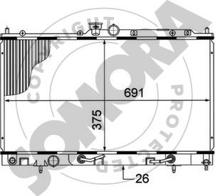 Somora 182340 - Radiator, racire motor aaoparts.ro