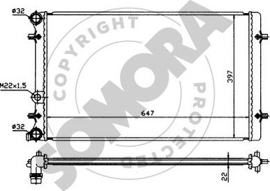 Somora 350941 - Radiator, racire motor aaoparts.ro