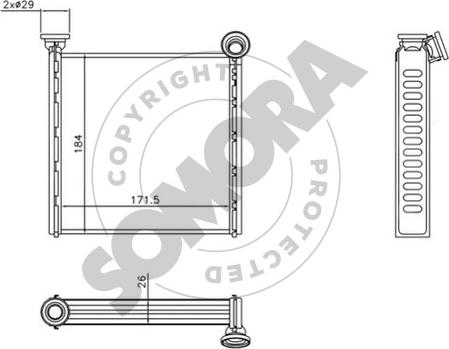 Somora 351250 - Schimbator caldura, incalzire habitaclu aaoparts.ro