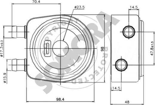 Somora 245165 - Radiator ulei, ulei motor aaoparts.ro