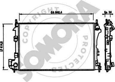 Somora 210641 - Radiator, racire motor aaoparts.ro