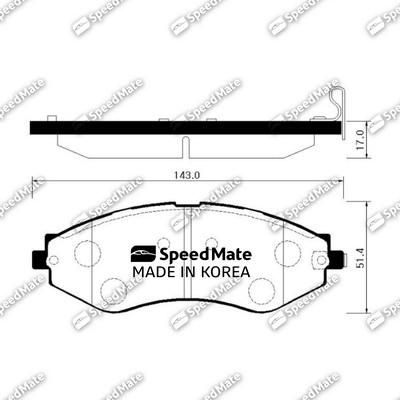 SpeedMate SM-BPG014 - Set placute frana,frana disc aaoparts.ro