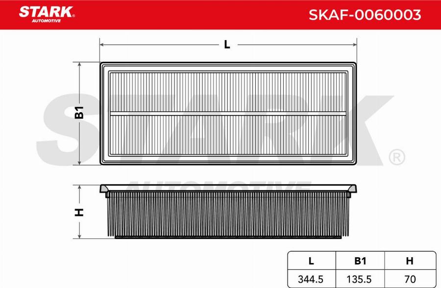 Stark SKAF-0060003 - Filtru aer aaoparts.ro