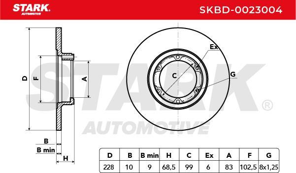 Stark SKBD-0023004 - Disc frana aaoparts.ro