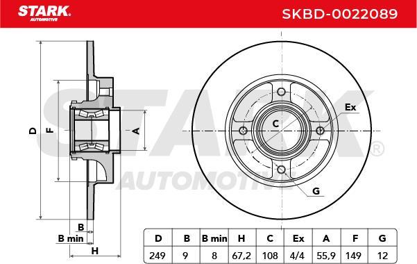 Stark SKBD-0022089 - Disc frana aaoparts.ro