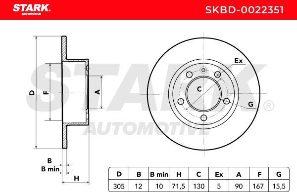 Stark SKBD-0022351 - Disc frana aaoparts.ro