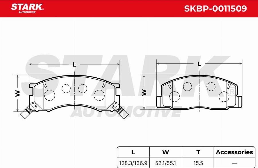 Stark SKBP-0011509 - Set placute frana,frana disc aaoparts.ro