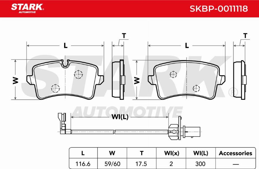 Stark SKBP-0011118 - Set placute frana,frana disc aaoparts.ro