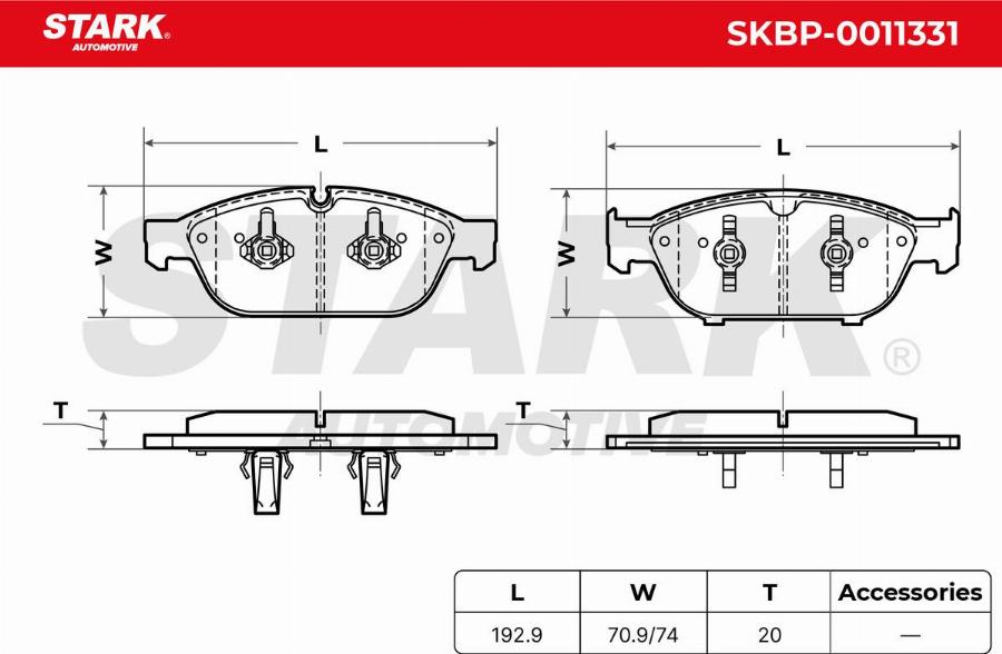 Stark SKBP-0011331 - Set placute frana,frana disc aaoparts.ro