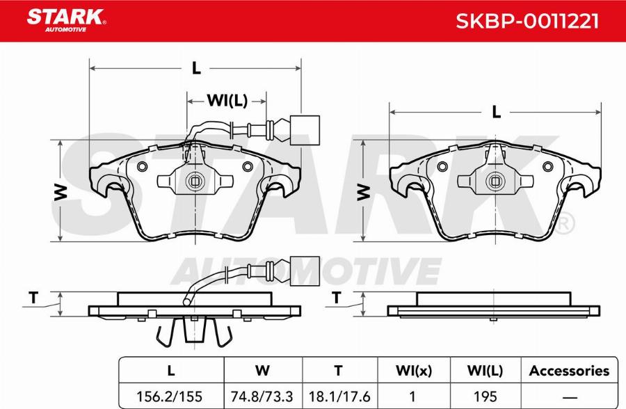 Stark SKBP-0011221 - Set placute frana,frana disc aaoparts.ro