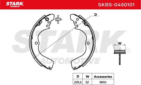 Stark SKBS-0450101 - Set saboti frana aaoparts.ro