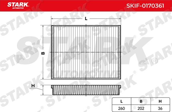 Stark SKIF-0170361 - Filtru, aer habitaclu aaoparts.ro